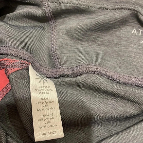 Athleta - Sonar Colorblock Leggings - Grey/Blue/White/Peach - Size Small - Picture 8 of 11